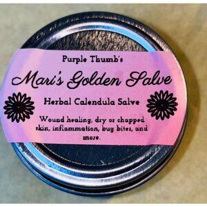 Herbal Calendula Salve‎ (Mari's Golden Salve) 2oz Tin